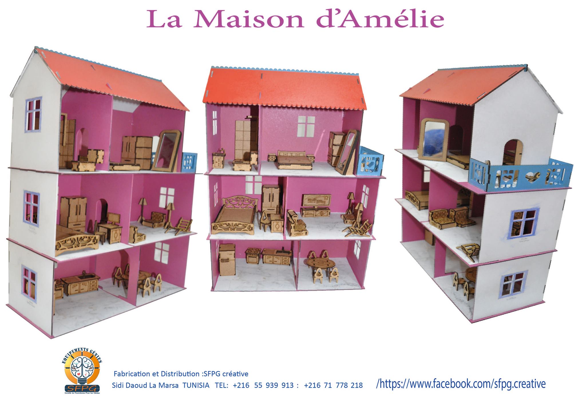 MAISON D'AMELIE + MEUBLES EN BOIS