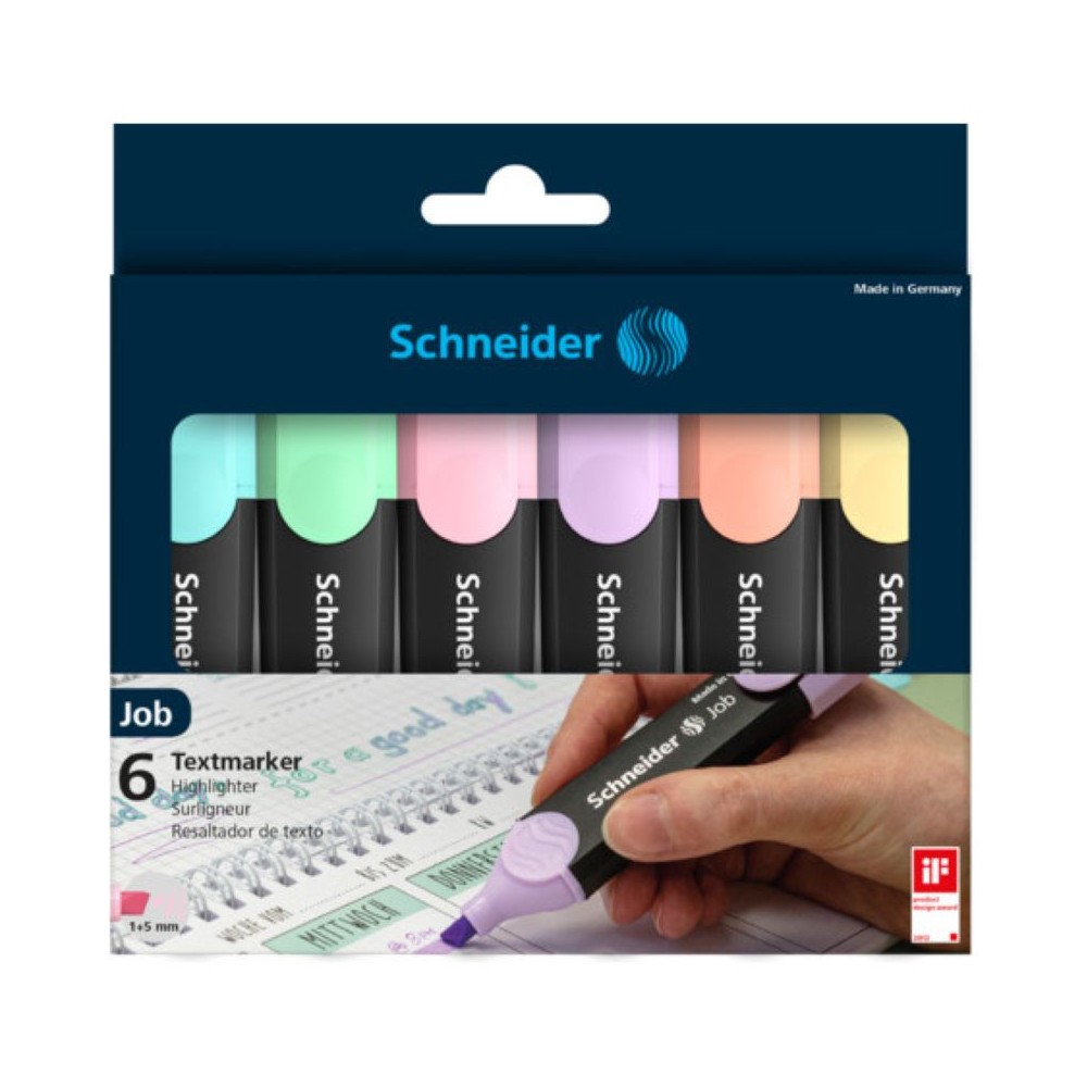 POCH 6 MARQ FLUO PASTEL SCHNIEDER 115097