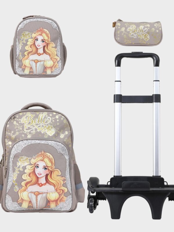 Cartable Enfant à Roulettes Détachable 17" + Lunch Bag + Trousse (Chariot Vendu Séparément) GB5229TB