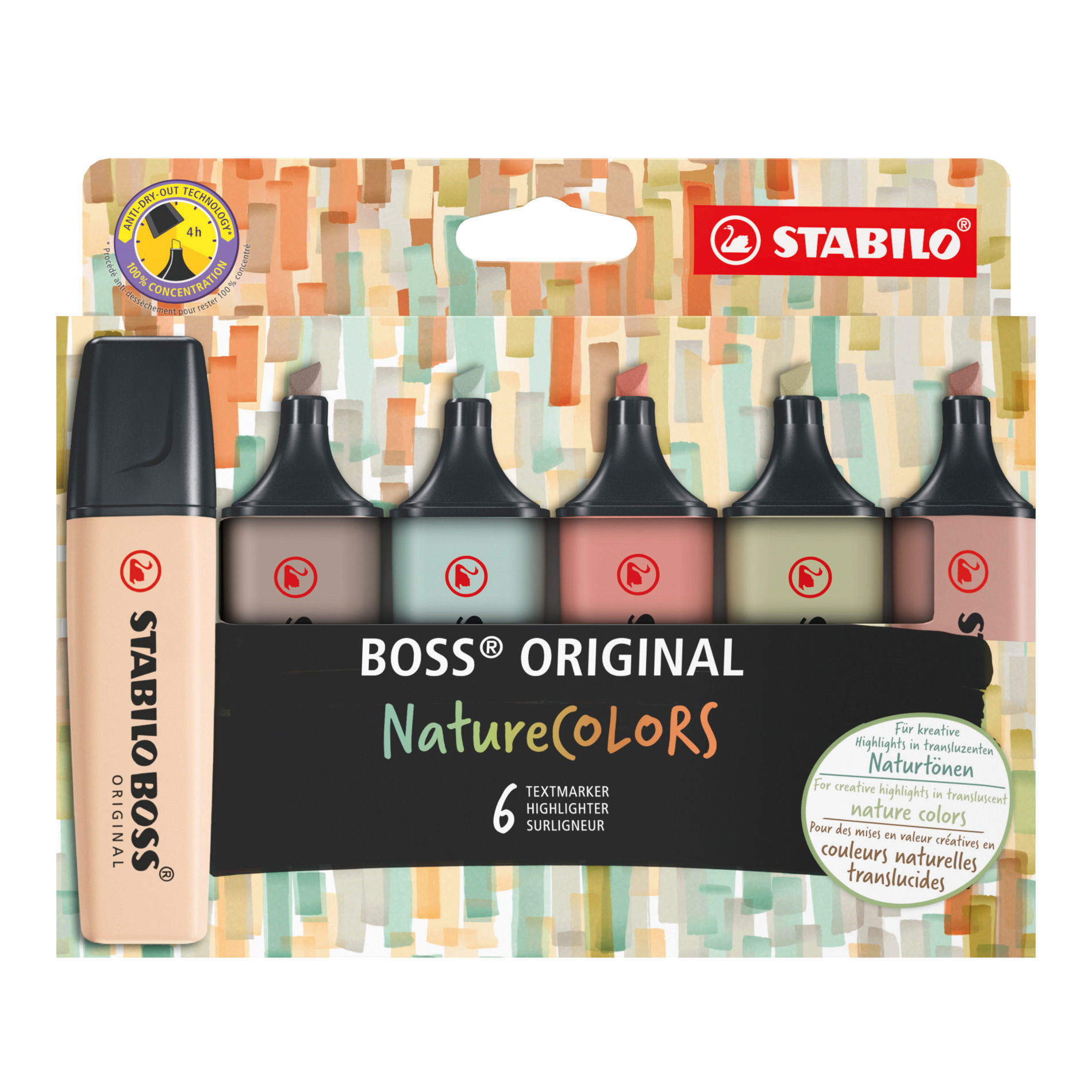 Etui carton de 6 surligneurs STABILO Surligneur  pour Étudiants et Professionnels