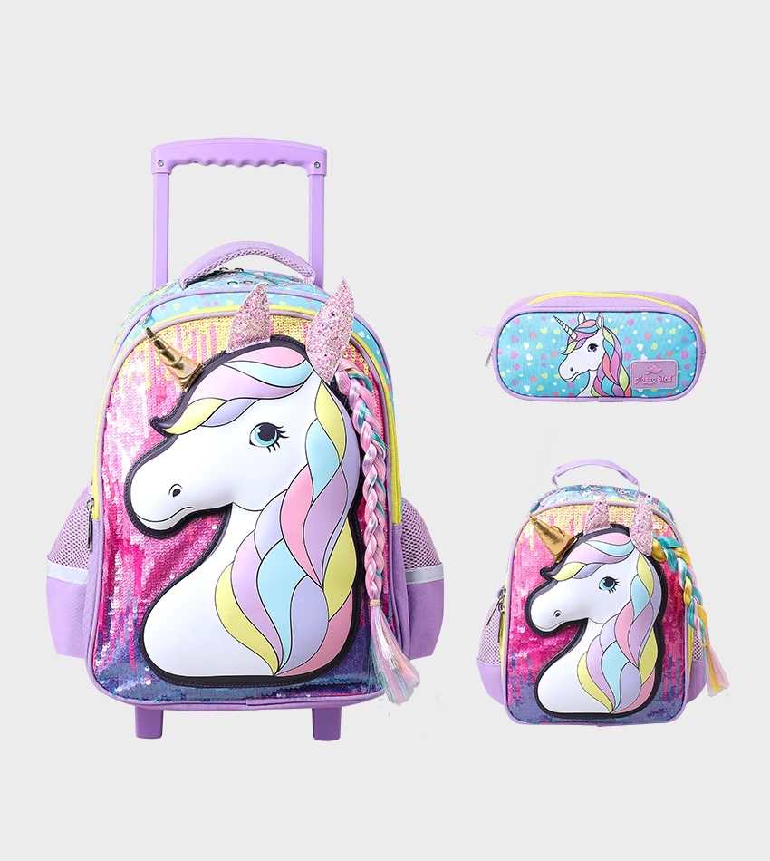 GB3900T_0.webp Cartable à Roulettes 17" Lunch Bag & Trousse Enfant - GB3900T – Image 1