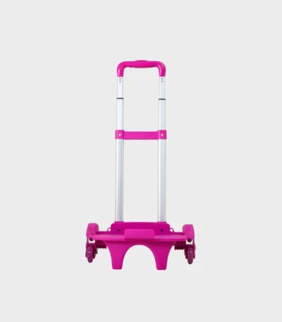 Chariot scolaire 3 roues violet avec poignée rétractable