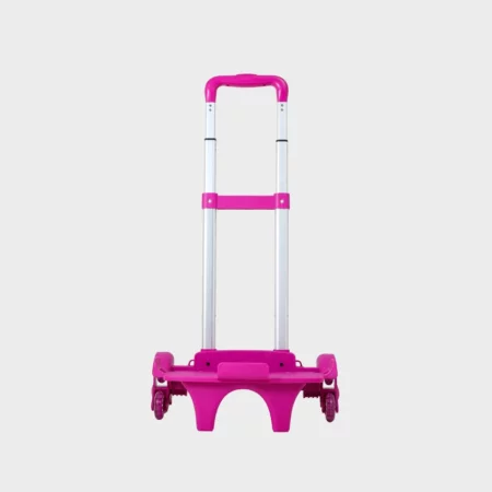 Chariot scolaire 3 roues violet avec poignée rétractable