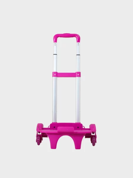 Chariot scolaire 3 roues violet avec poignée rétractable