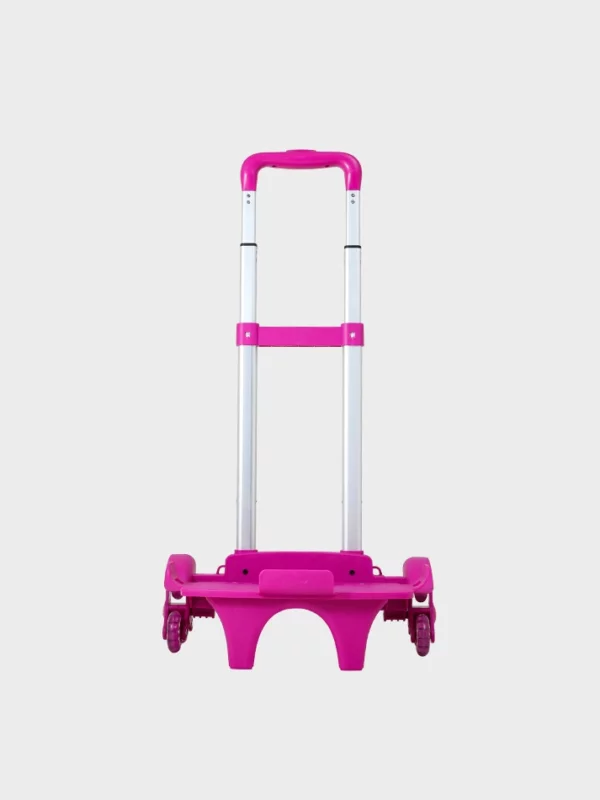 Chariot scolaire 3 roues violet avec poignée rétractable