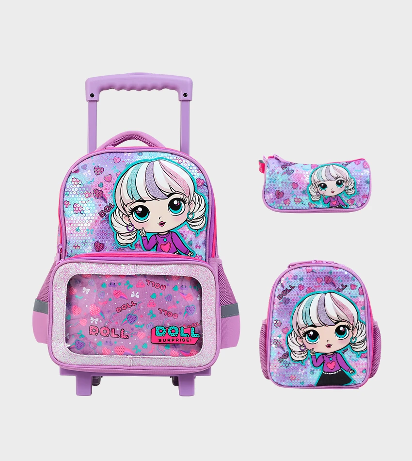 GB5242T_0.webp Cartable à Roulettes 15" Lunch Bag & Trousse Enfant - GB5242T – Image 1