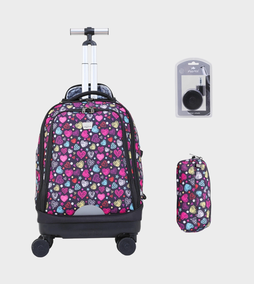 Cartable à Roulettes Détachable & Trousse Enfant 18" - GB5254T