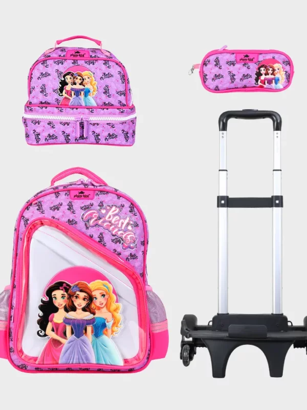 Cartable Enfant à Roulettes Détachable 17" + Lunch Bag + Trousse (Chariot Vendu Séparément) - GB5374T