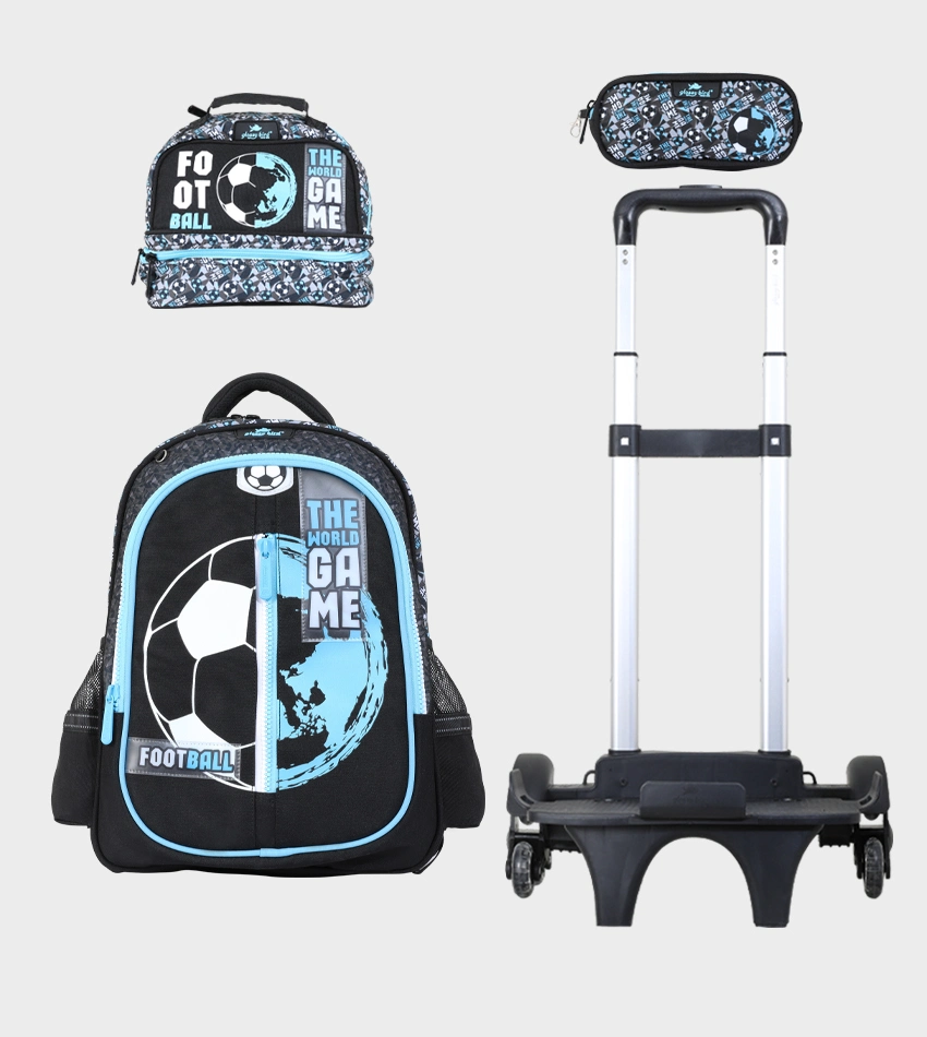Cartable Enfant à Roulettes Détachable 17" + Lunch Bag + Trousse (Chariot Vendu Séparément) - GB5387T