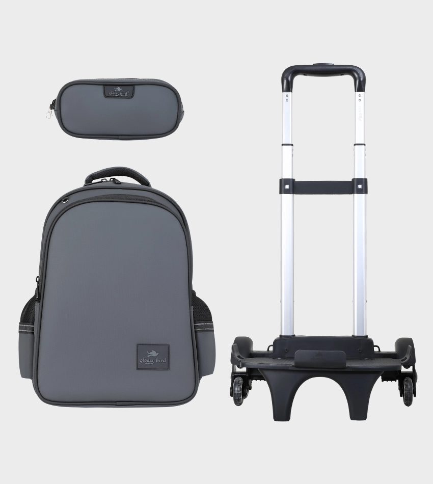 Cartable Enfant à Roulettes Détachable 17" + Trousse (Chariot Vendu Séparément) - GB5437T