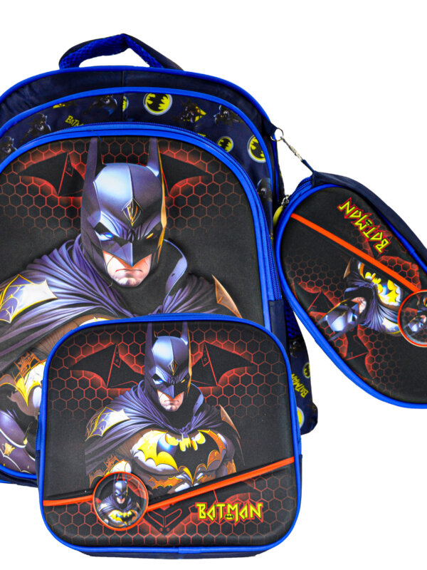 Sac à Dos Batman 16"+ Lunchbox et Trousse