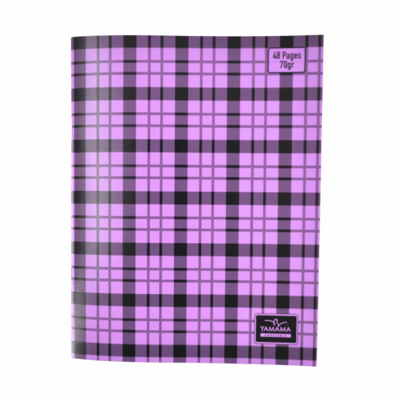 Cahier Piqué a carreaux 48P Petit Format Plastifier 70g ROSE – YAMAMA