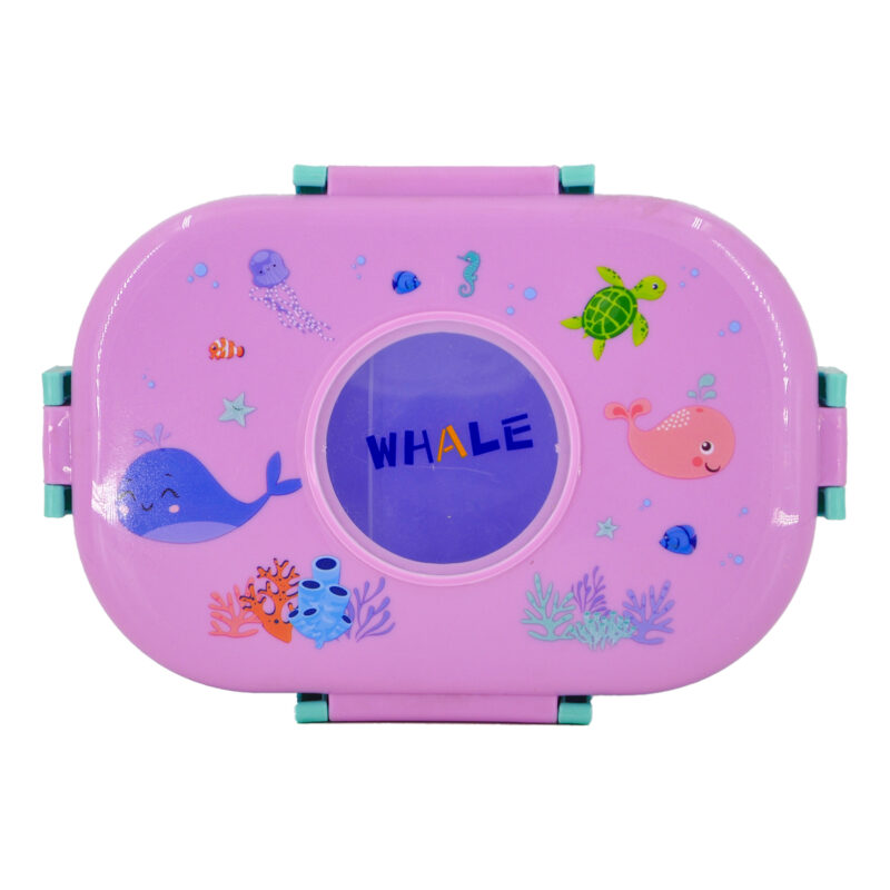Lunch box baleine avec sa gourde – Pratique et durable pour école – Image 2