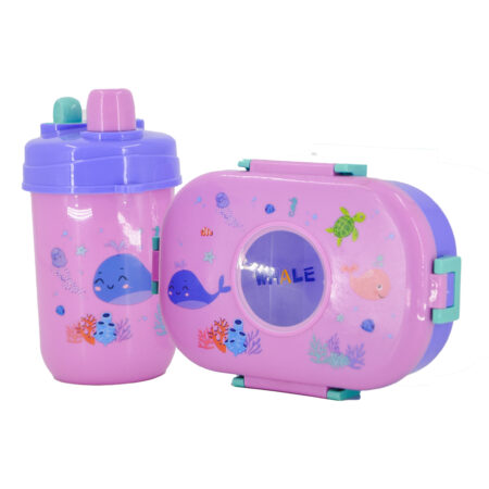 Lunch box baleine avec sa gourde – Pratique et durable pour école