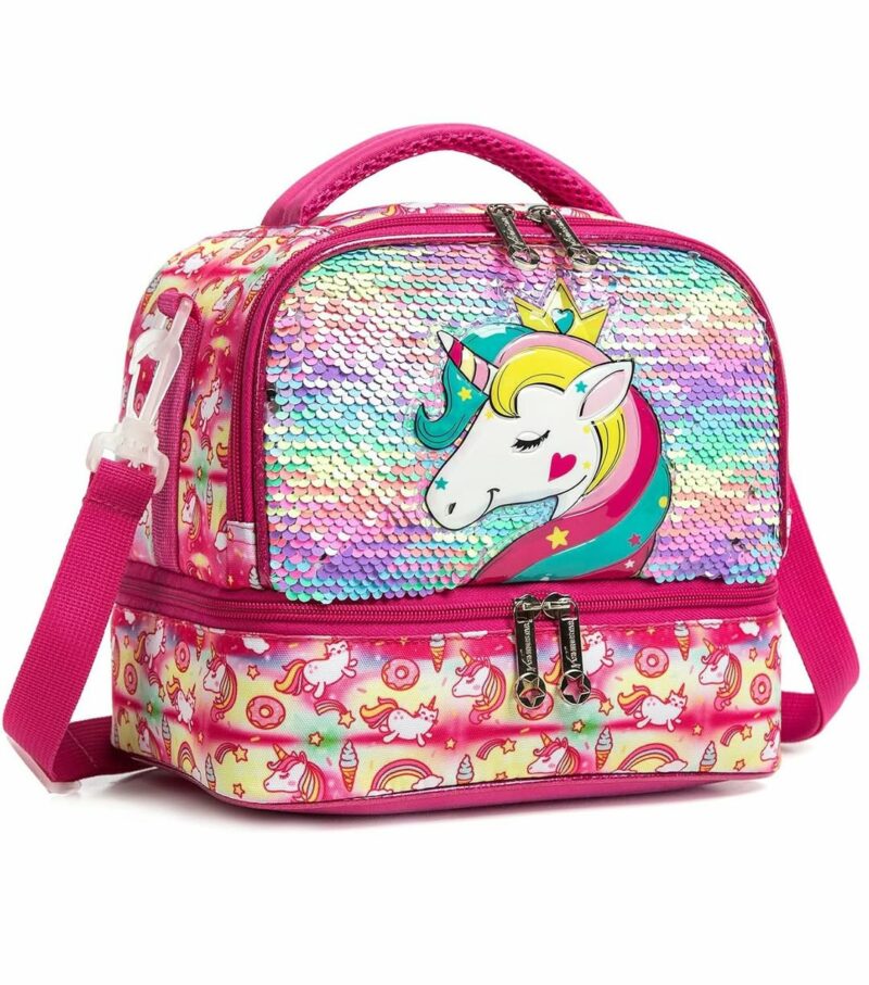 Port goûter enfant Unicorne –Sac à goûter pratique et durable
