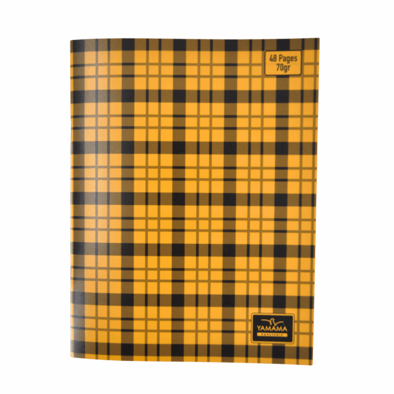 Cahier Piqué a carreaux 48P Petit Format Plastifier 70g ORANGÉ – YAMAMA
