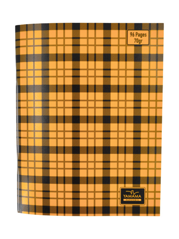 Cahier Piqué a carreaux 96P Petit Format Plastifier 70g ORANGÉ – YAMAMA