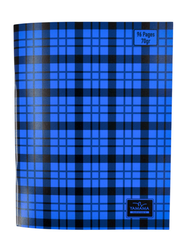 Cahier Piqué a carreaux 96P Petit Format Plastifier 70g BLEU – YAMAMA