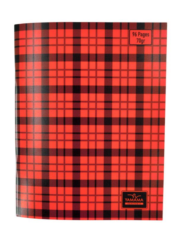 Cahier Piqué a carreaux 96P Petit Format Plastifier 70g ROUGE – YAMAMA