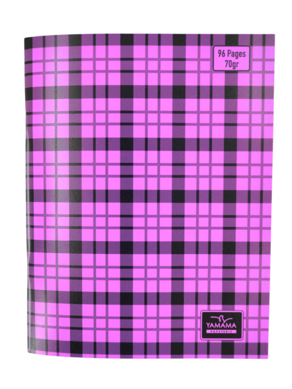 Cahier Piqué a carreaux 96P Petit Format Plastifier 70g ROSE – YAMAMA