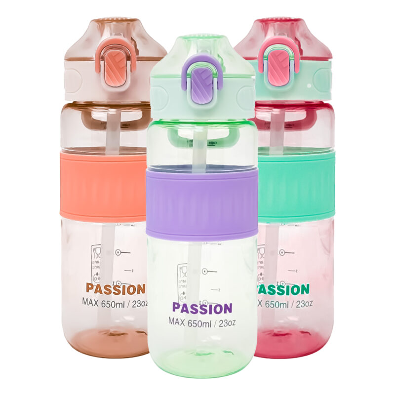 Gourde colorée transparente – Pratique et durable pour école