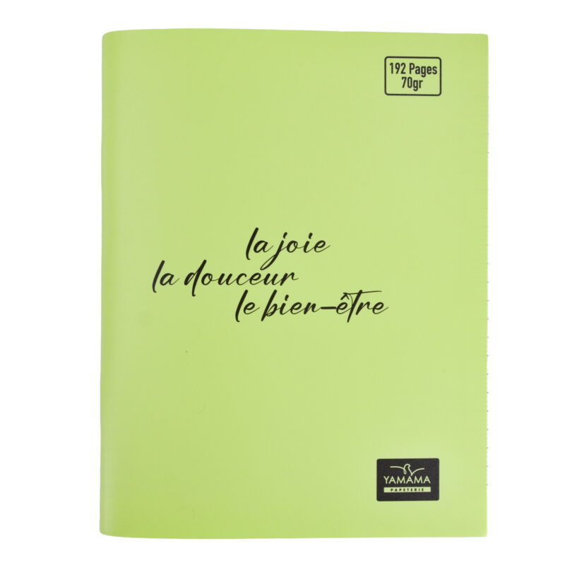 Cahier Piqué 192P Petit Format Plastifier 70g BMV PASTEL – YAMAMA – Image 3