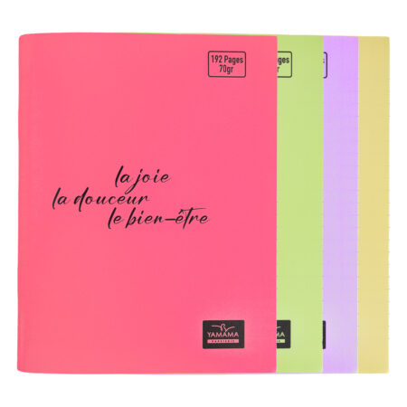 Cahier Piqué 192P Petit Format Plastifier 70g BMV PASTEL – YAMAMA