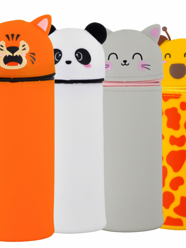 Trousse scolaire Silicone Animaux pratique et durable pour enfants