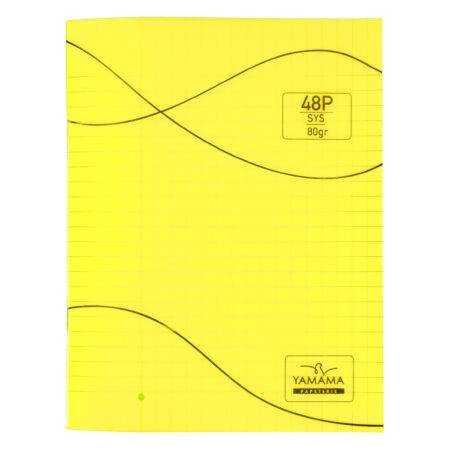Cahier Piqué 48P Petit Format Plastifier 80g BMV JAUNE – YAMAMA