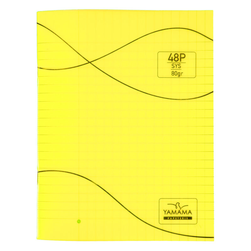 Cahier Piqué 48P Petit Format Plastifier 80g BMV JAUNE – YAMAMA