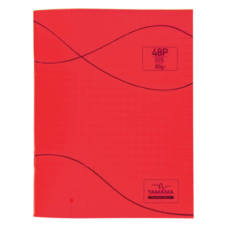 Cahier Piqué 48P Petit Format Plastifier 80g BMV ROUGE – YAMAMA