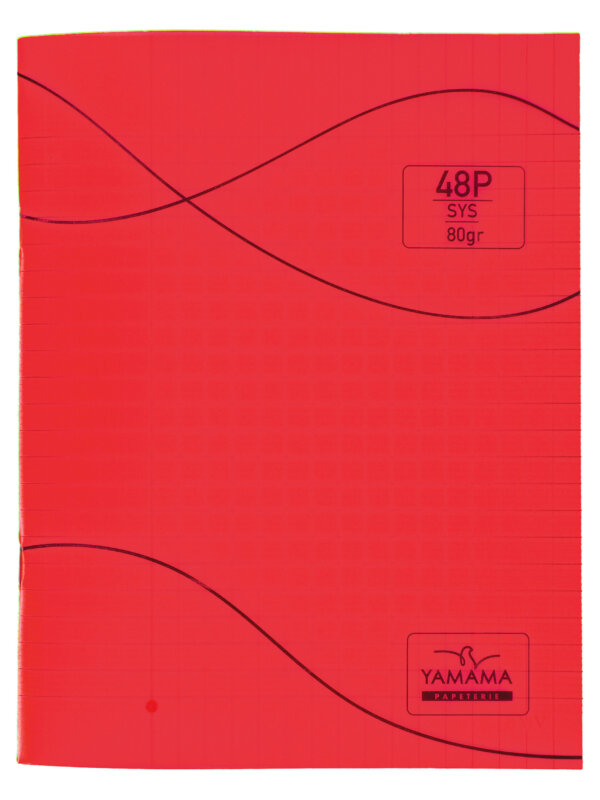 Cahier Piqué 48P Petit Format Plastifier 80g BMV ROUGE – YAMAMA