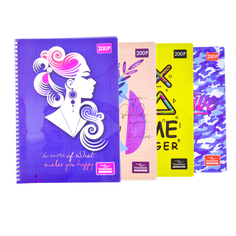 Cahier WIRO 200P Grand Format Plastifier 70G FANTAISIE - YAMAMA