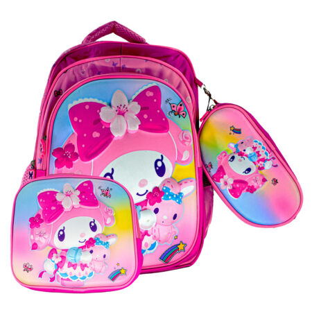 Sac à Dos Kawaii 16" + Lunchbox et Trousse