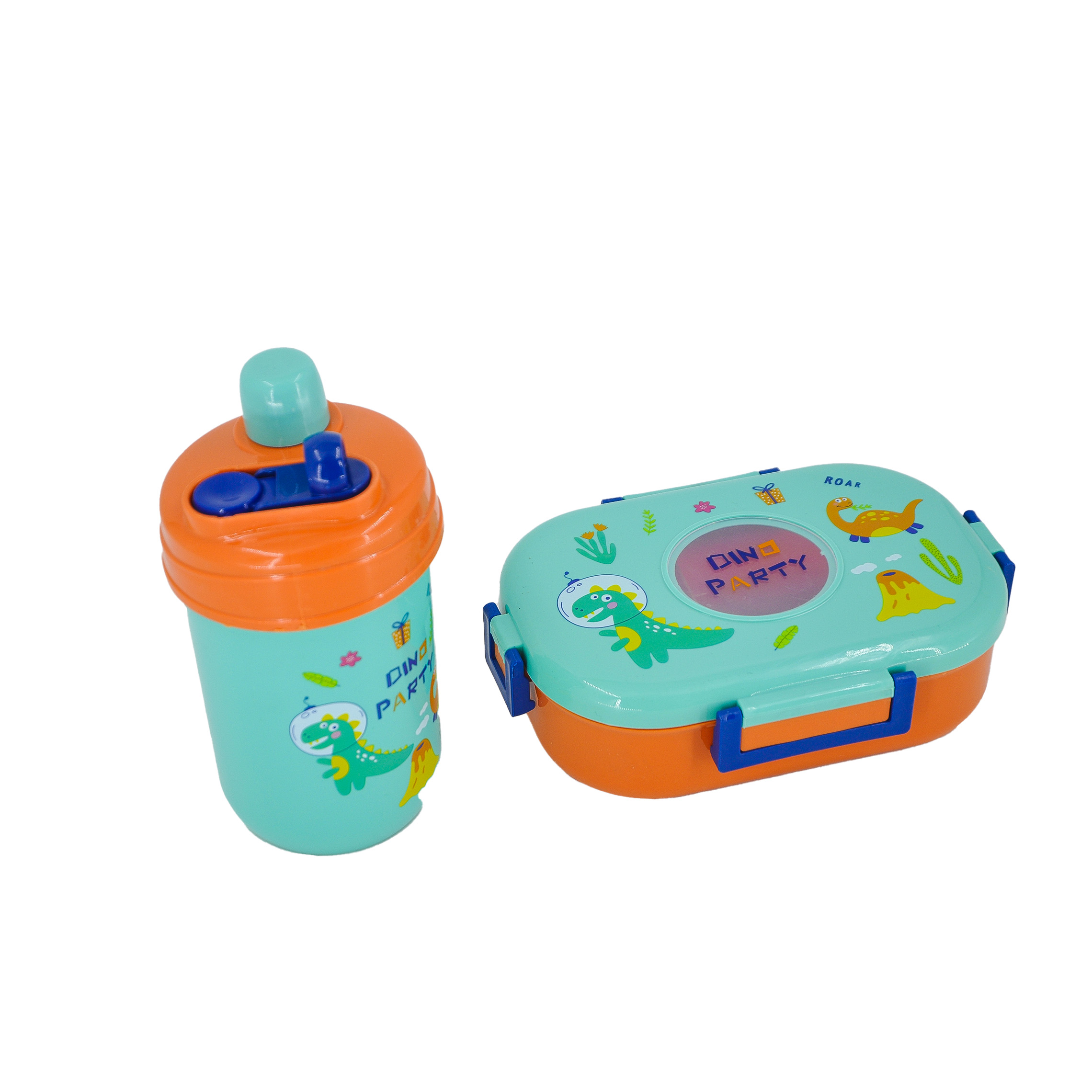 Lunch box dinosaure avec sa gourde – Pratique et durable pour école – Image 4