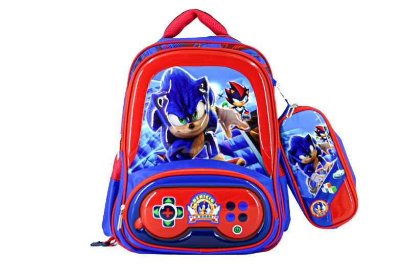 Sac à Dos Sonic 17"+ Lunchbox et Trousse – Image 2