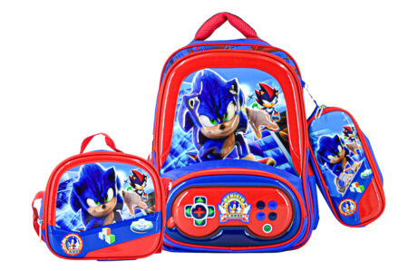 Sac à Dos Sonic 17"+ Lunchbox et Trousse