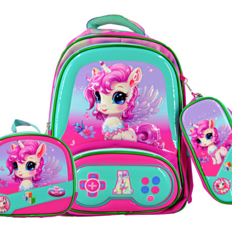 Sac à Dos Licorne Turquoise Rose