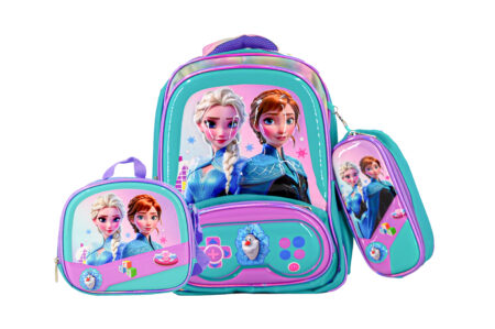 Sac à Dos Elsa & Anna 17"+ Lunchbox et Trousse