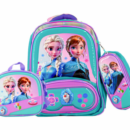 Sac à Dos Elsa & Anna 17"+ Lunchbox et Trousse