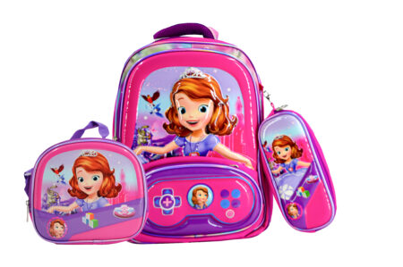 Sac à Dos Princesse Sofia 17"+ Lunchbox et Trousse