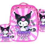 Sac à Dos Kuromi 16"+ Lunchbox et Trousse