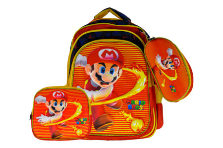 Sac à Dos Mario 16"+ Lunchbox et Trousse