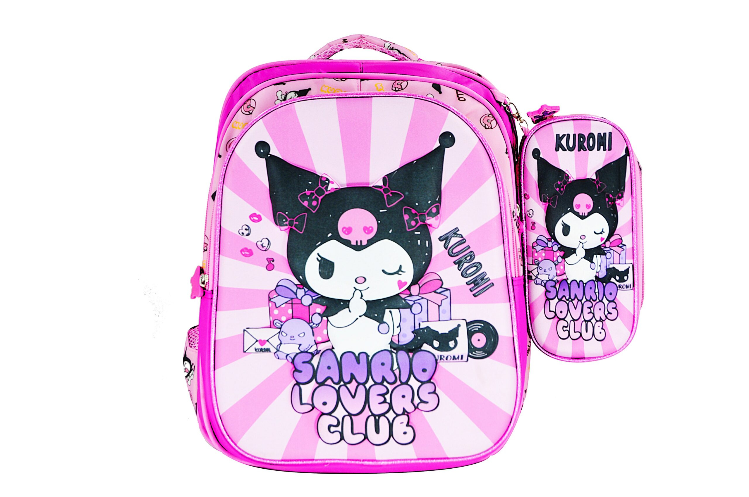 Sac à Dos Kuromi 16"+ Lunchbox et Trousse – Image 2