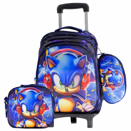 Sac à Dos Sonic 15"+ Lunchbox et Trousse