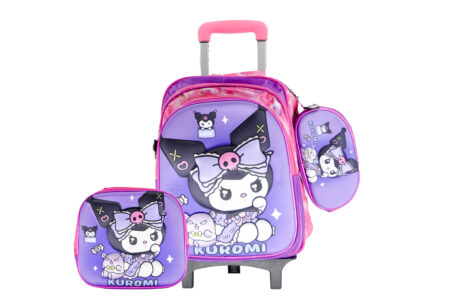 Sac à Dos Kuromi 15"+ Lunchbox et Trousse