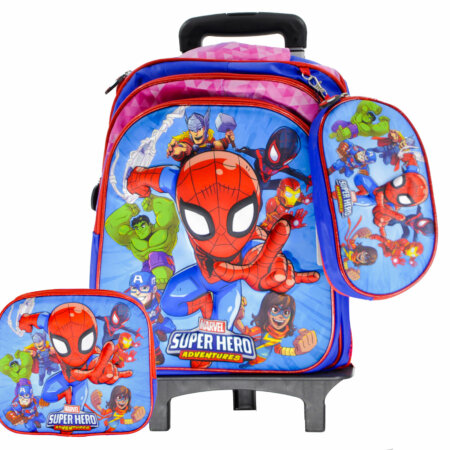 Sac à Dos Spiderman 15"+ Lunchbox et Trousse