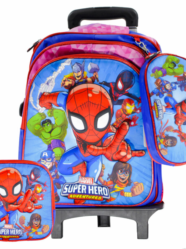 Sac à Dos Spiderman 15"+ Lunchbox et Trousse