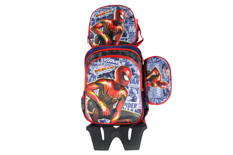 Sac à Dos Spiderman 17"+ Lunchbox et Trousse (Avec chariot) – Image 4