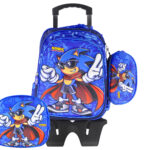 Sac à Dos Sonic 17"+ Lunchbox et Trousse (Avec chariot)